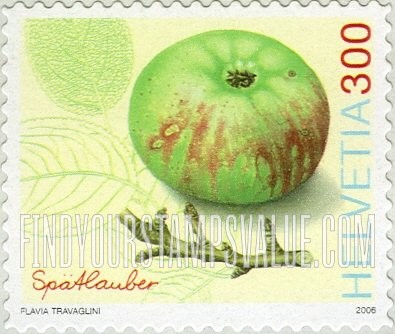 FindYourStampsValue: Federal Administration, Fruit: Spätlauber apple