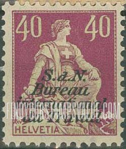 FindYourStampsValue: For The International Labor Bureau: Helvetia