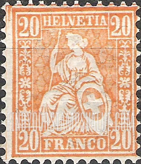 FindYourStampsValue: Federal Administration: Helvetia