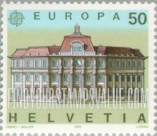 FindYourStampsValue: Federal Administration, Europa 1990: Lucerne