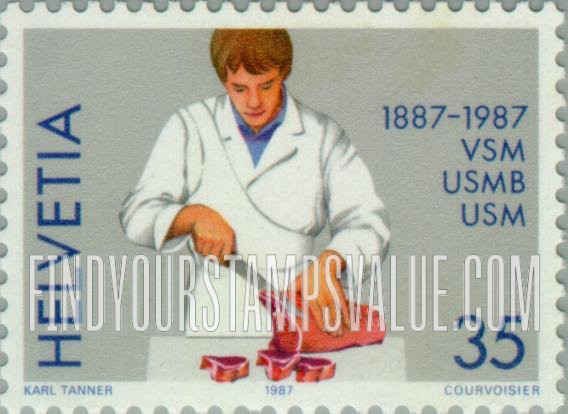 FindYourStampsValue: Federal Administration: Swiss Master Butchers’ Federation, Centenary