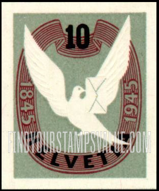 FindYourStampsValue: Semi-Postal: Dove of Basel