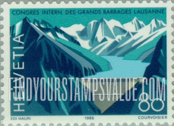 FindYourStampsValue: Federal Administration, International Congress on Large Dams, Lausanne: Grande Dizence Dam, Canton Valais