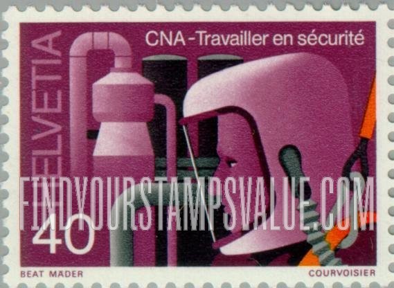 FindYourStampsValue: Federal Administration: Chemical worker (French inscription)
