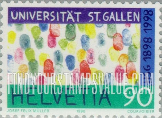 FindYourStampsValue: Federal Administration: Saint Gallen University, Centenary