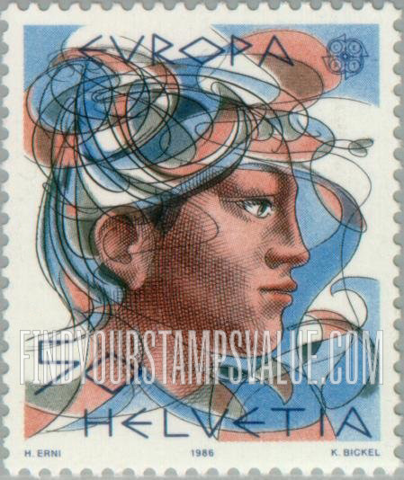 FindYourStampsValue: Federal Administration, Europa 1986: Woman