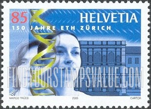 FindYourStampsValue: Federal Administration: Swiss Federal Institute of Technology, Zurich, 150th Anniversary