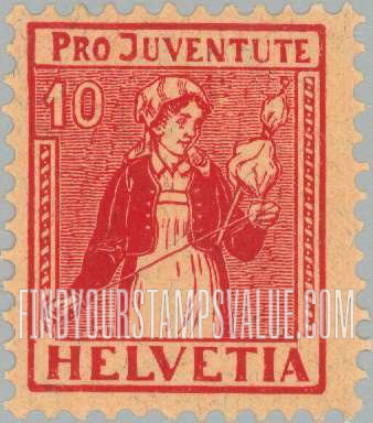 FindYourStampsValue: Semi-Postal: Girl (Ticino)