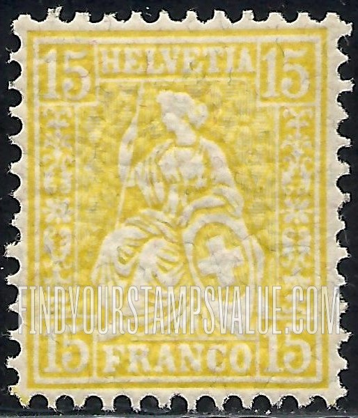 FindYourStampsValue: Federal Administration: Helvetia