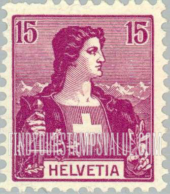 FindYourStampsValue: Federal Administration: Helvetia
