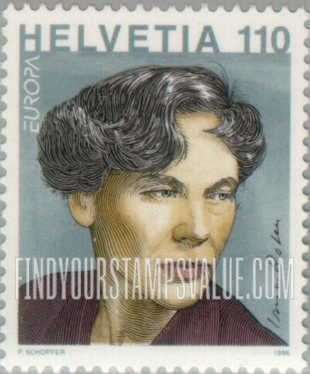 FindYourStampsValue: Federal Administration, Famous Women, Europa: Iris von Roten-Meyer (1917-90), writer, painter