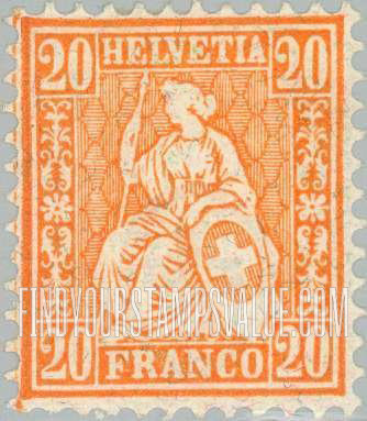 FindYourStampsValue: Federal Administration: Helvetia