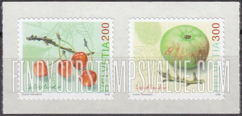 FindYourStampsValue: Federal Administration, Fruit: Gelterkinder cherries, Spätlauber apple