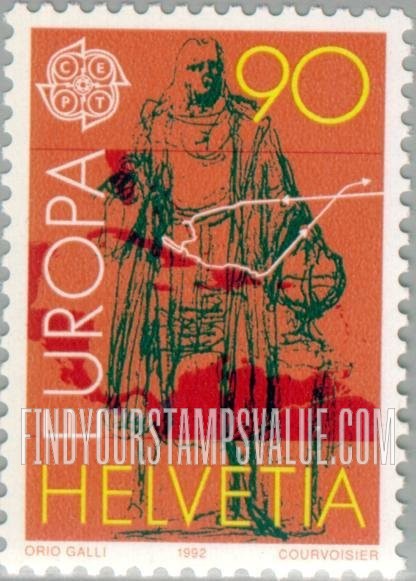 FindYourStampsValue: Federal Administration, Europa: Columbus, map of voyage