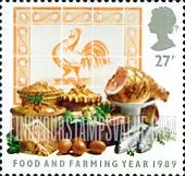 FindYourStampsValue: Great Britain (United Kingdom): Food and Farming Year - Meat, Fish, Fruit