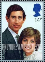FindYourStampsValue: Great Britain (United Kingdom): Royal Wedding - Prince Charles and Lady Diana