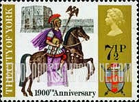 FindYourStampsValue: Great Britain (United Kingdom): 1900th Anniversary of the Founding of York - Roman Centurion