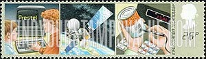 FindYourStampsValue: Great Britain (United Kingdom): Information Technology - Viewdata Set, Satellite, Laser Pen
