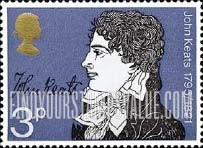 FindYourStampsValue: Great Britain (United Kingdom): Writers and Their Signatures - John Keats
