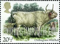 FindYourStampsValue: Great Britain (United Kingdom): National Cattle Breeders' Association - Chillingham Wild Bull