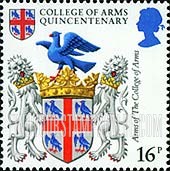 FindYourStampsValue: Great Britain (United Kingdom): Heraldry - Arms of the College of Arms