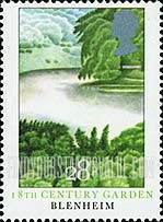 FindYourStampsValue: Great Britain (United Kingdom): British Gardens - Blenheim, 18th Century Garden