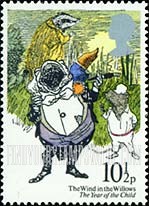 FindYourStampsValue: Great Britain (United Kingdom): International Year of the Child - The Wind in the Willows
