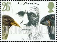 FindYourStampsValue: Great Britain (United Kingdom): Death Centenary of Charles Darwin - Darwin's Finches