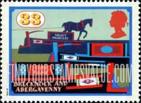 FindYourStampsValue: Great Britain (United Kingdom): British Canals, Bicentenary - Brecknock and Abergavenny Canal Boats, Horse