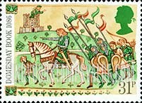 FindYourStampsValue: Great Britain (United Kingdom): Domesday Book, 900th Anniversary - Knight