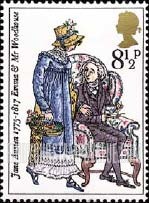 FindYourStampsValue: Great Britain (United Kingdom): Jane Austen - Emma and Mr.Woodhouse from "Emma"