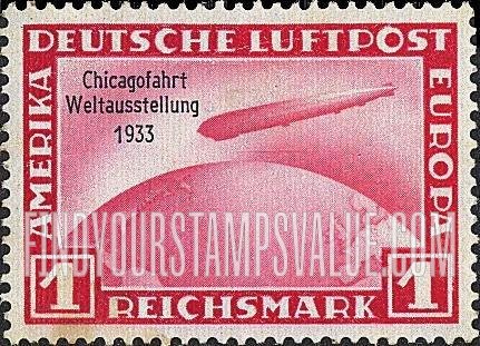 FindYourStampsValue: AIR POST - “Graf Zeppelin” Crossing Ocean: Overprinted
