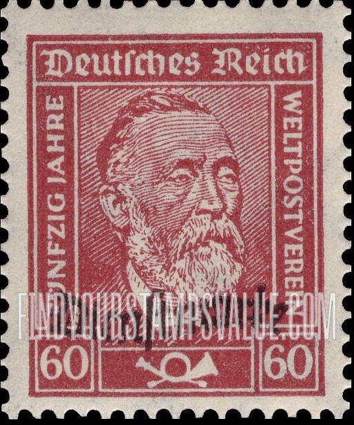 FindYourStampsValue: OFFICIAL - Dr. Heinrich von Stephan: Same Overprint On Issues of 1924
