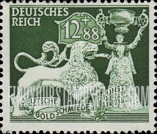 FindYourStampsValue: SEMI-POSTAL - Lüneburg Lion and Nuremberg Betrothal Cup