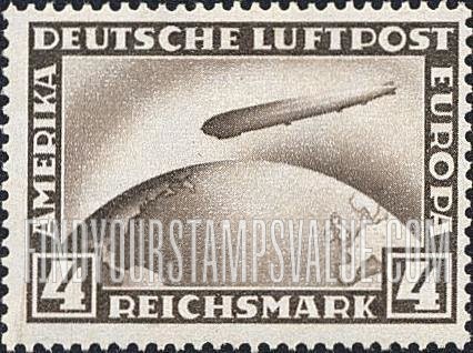 FindYourStampsValue: AIR POST - “Graf Zeppelin” Crossing Ocean