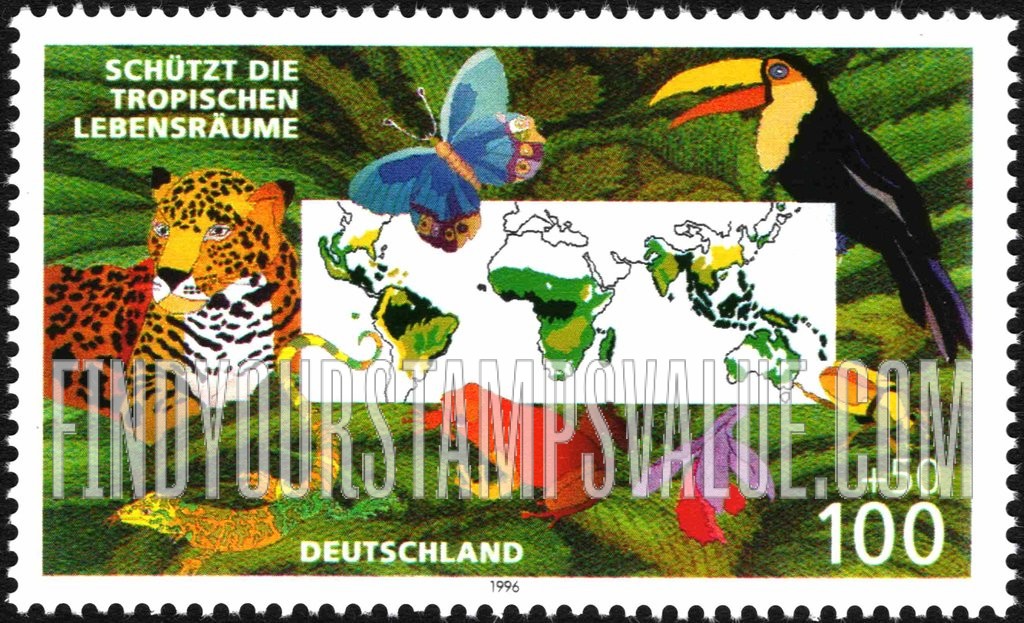 FindYourStampsValue: SEMI-POSTAL - Preservation of Tropical Habitats