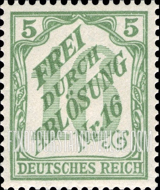 FindYourStampsValue: LOCAL OFFICIAL - “Nomber 16” refers to the district of Prussia