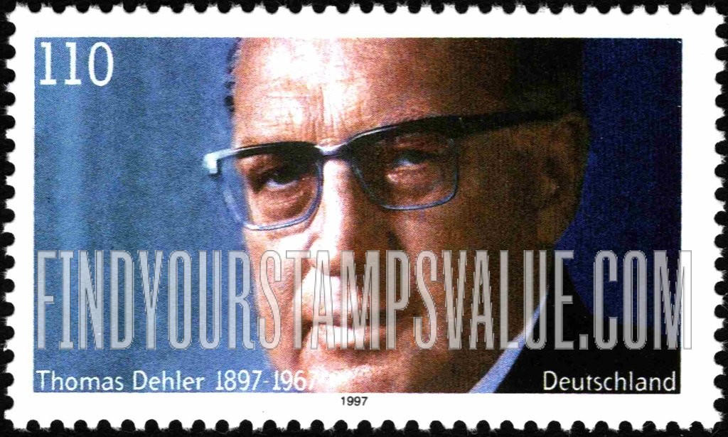 FindYourStampsValue: Thomas Dehler (1897-1967), Politician