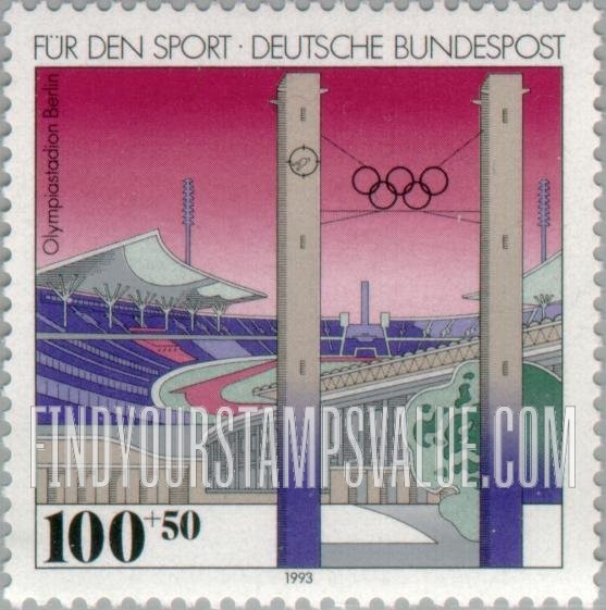 FindYourStampsValue: SEMI-POSTAL - Sports: Olympic Stadium, Berlin