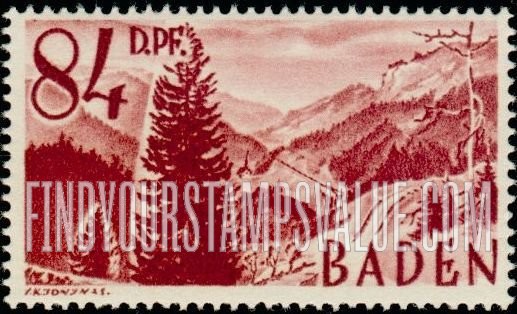 FindYourStampsValue: BADEN - Black Forest Scene