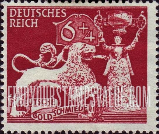 FindYourStampsValue: SEMI-POSTAL - Lüneburg Lion and Nuremberg Betrothal Cup