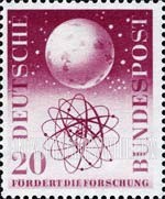FindYourStampsValue: Scientific Research - Globe and Atomic Symbol