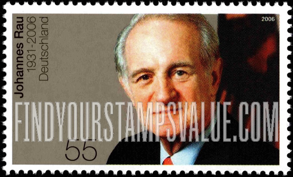 FindYourStampsValue: President Johannes Rau (1931-2006)