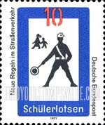 FindYourStampsValue: New Traffic Rules, Traffic Signs - School Crossing