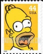 FindYourStampsValue: 20th ANNIVERSARY OF THE SIMPSONS TELEVISION SHOW - Homer Simpson, Self-Adhesive Booklet stamp