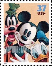 FindYourStampsValue: DISNEY CHARACTERS - Goofy, Mickey Mouse, Donald Duck, Self-Adhesive stamp