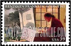 FindYourStampsValue: BENJAMIN FRANKLIN - SCIENTIST, Self-Adhesive stamp