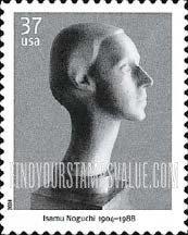 FindYourStampsValue: ISAMU NOGUCHI, SCULPTOR - Margaret La Farge Osborn, Self-Adhesive stamp