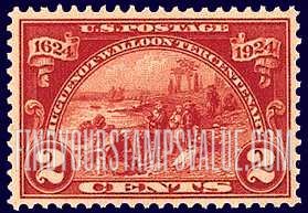 FindYourStampsValue: HUGUENOT-WALLOON TERCENTENARY - Walloons Landing at Fort Orange