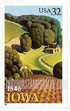 FindYourStampsValue: IOWA STATEHOOD, 150th ANNIVERSARY, Self-adhesive Booklet stamp
